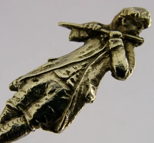 PRETTY 800 SOLID SILVER FLUTE PLAYER MUSICAL ANTIQUE c1900 MUSICIAN