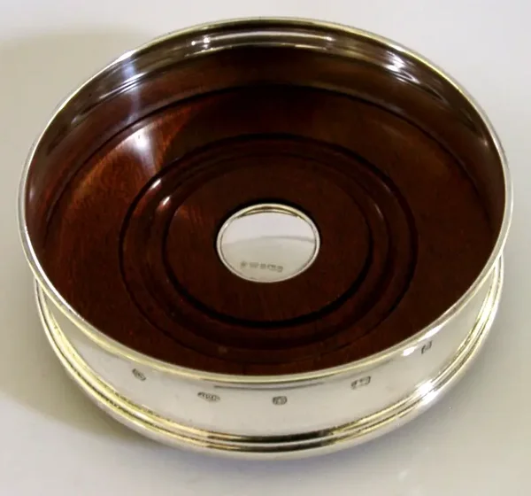 LARGE STERLING SILVER 2002 CHAMPAGNE / WINE COASTER BARWARE 5 inch