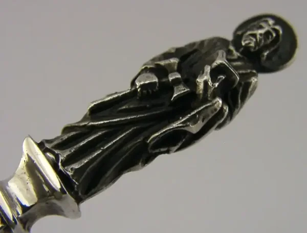 ST MATTHIAS PATRON SAINT of CARPENTERS STERLING SIVER APOSTLE SPOON 1978 34g