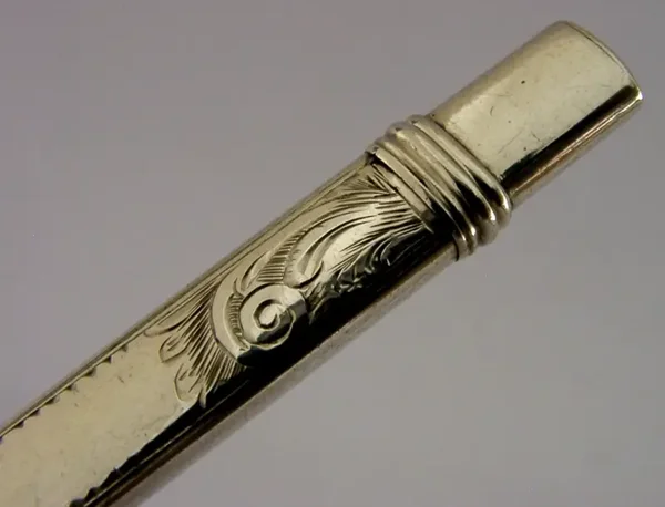 ANTIQUE STERLING SILVER PENCIL CASE HOLDER c1900