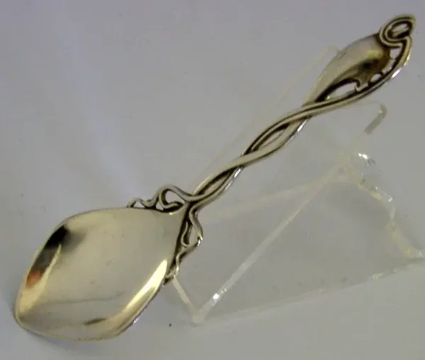 ENGLISH ART NOUVEAU STERLING SILVER CADDY SPOON SPOON 1900 ANTIQUE