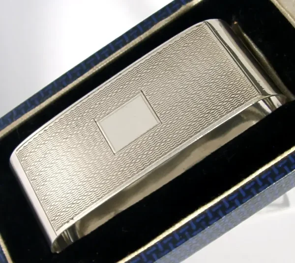 LARGE CASED ART DECO STERLING SILVER NAPKIN RING 1943