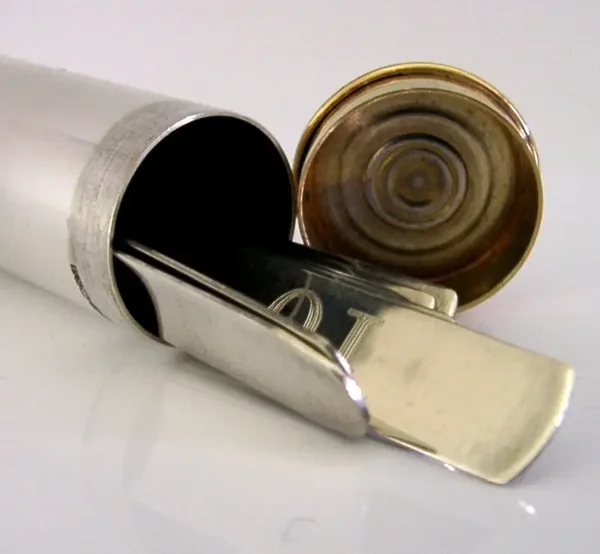 RARE STERLING SILVER CARTRIDGE PEG BUTT MARKER 2005 SHOOTING HUNTING 58g
