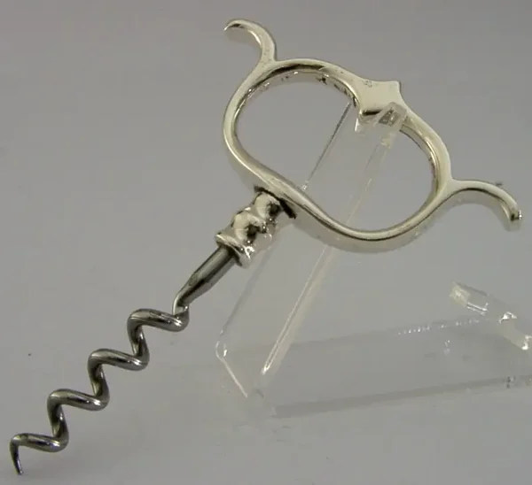 QUALITY MINT ENGLISH SOLID STERLING SILVER CORKSCREW LONDON 2002 BARWARE