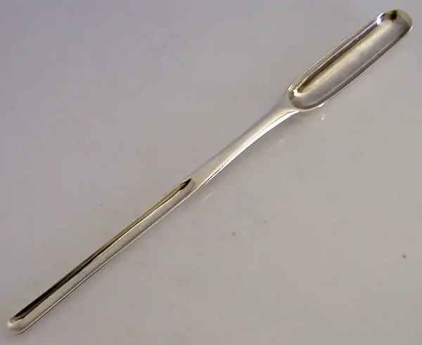 RARE 1733 ENGLISH GEORGE II SOLID STERLING SILVER MARROW SCOOP 1733 ANTIQUE 42g