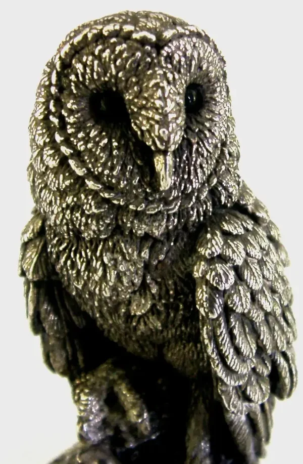 STERLING SILVER BARN OWL BIRD FIGURE 1998 ANIMAL 84g