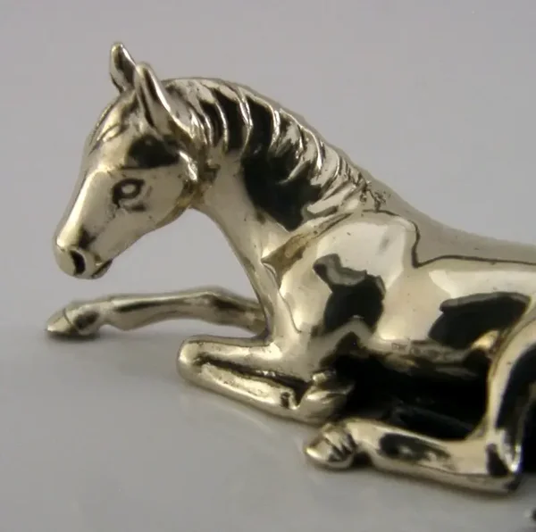 ENGLISH IMPORT STERLING SILVER PONY HORSE ANIMAL FIGURE 1994 RIDING 16g
