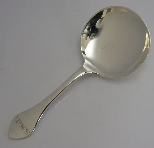AMERICAN A STONE MASS STERLING SILVER CADDY SPOON c1910 ANTQIUE UNUSUAL