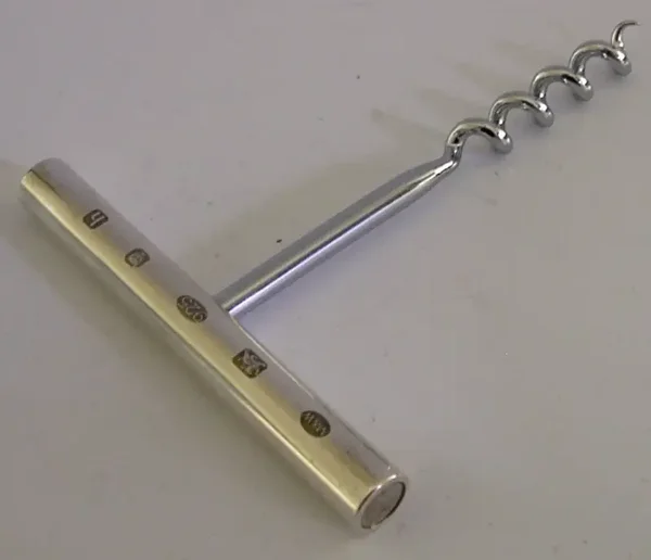 MAPPIN & WEBB STERLING SILVER HANDLED CORKSCREW 2007 BARWARE