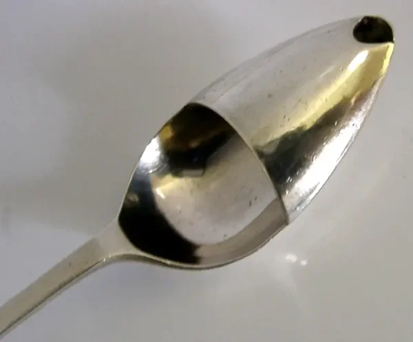 UNUSUAL STERLING SILVER MEDICINE SPOON MEDICAL DOCTORS 1934 ANTIQUE