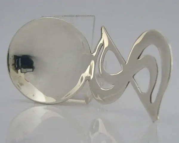 HAND MADE STERLING SILVER ARTS & CRAFTS CADDY SPOON V ASHWORTH N YORKSHIRE 1989