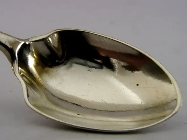 STERLING SILVER BOILED EGG SPOON 1887 VICTORIAN ANTIQUE