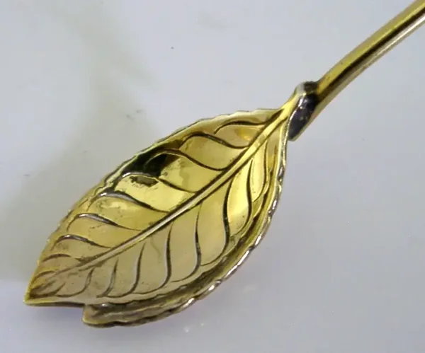 STERLING SILVER GILT COCKTAIL STRAW MAKING MIXER SPOON 1963 BARWARE