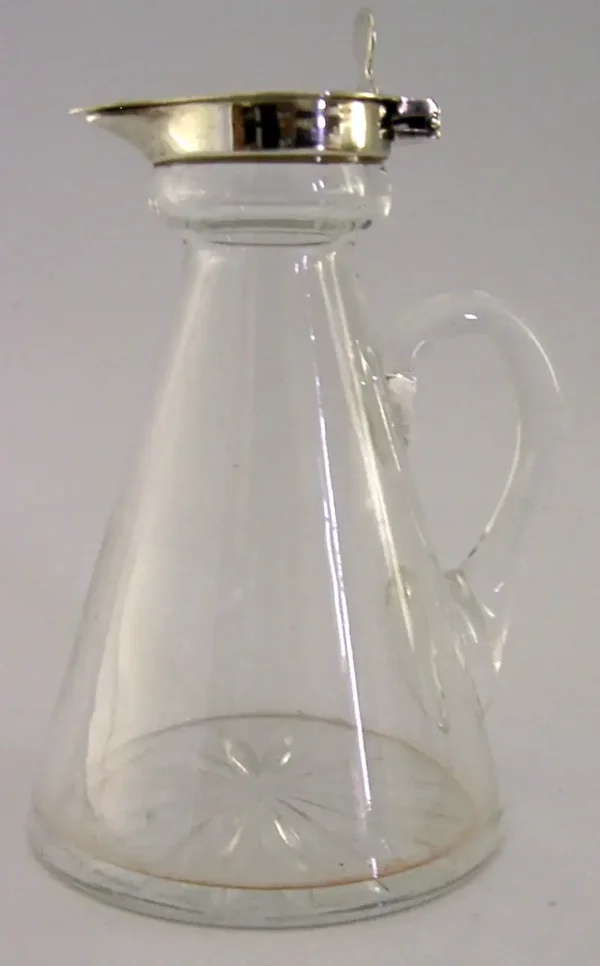 SUPERB ENGLISH STERLING SILVER TOPPED WHISKY NOGGIN DECANTER 1945 BARWARE