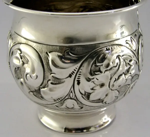 ENGLISH EDWARDIAN STERLING SILVER BOWL FERN POT 1906 ANTIQUE 68g