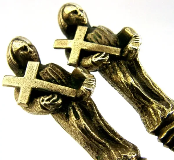 SUPERB DANISH SOLID SILVER GILT APOSTLE SERVING SPOONS 1890 ANTIQUE 112g