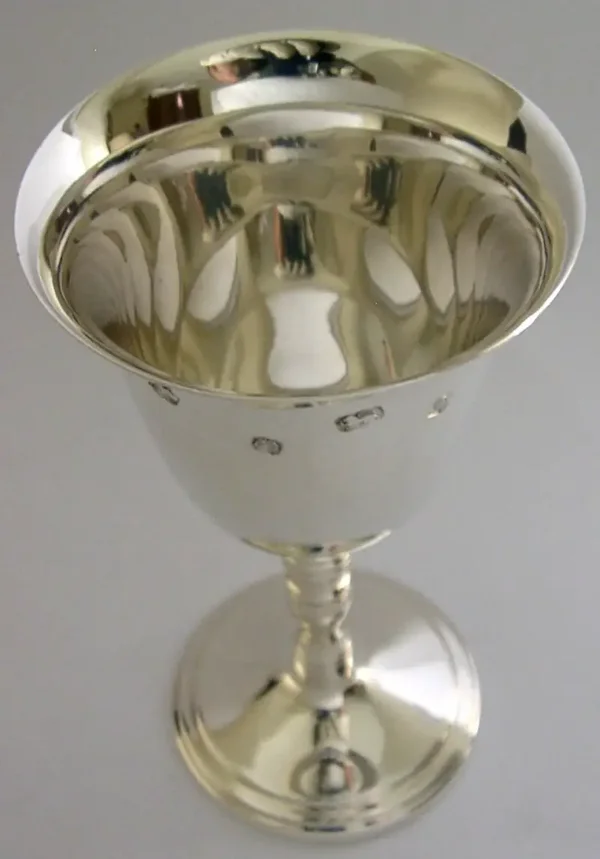MINT ENGLISH SOLID STERLING SILVER GOBLET CHALICE CUP 1978 BARWARE 168g