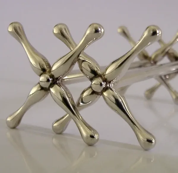 MINT ENGLISH SOLID STERLING SILVER CUTLERY RESTS 1997 TABLEWARE 48g
