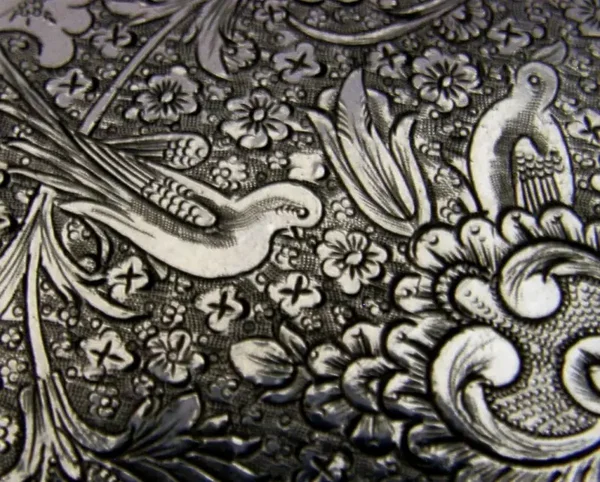 ANTIQUE TURKISH SOLID SILVER CIGARETTE CASE c1920 155g