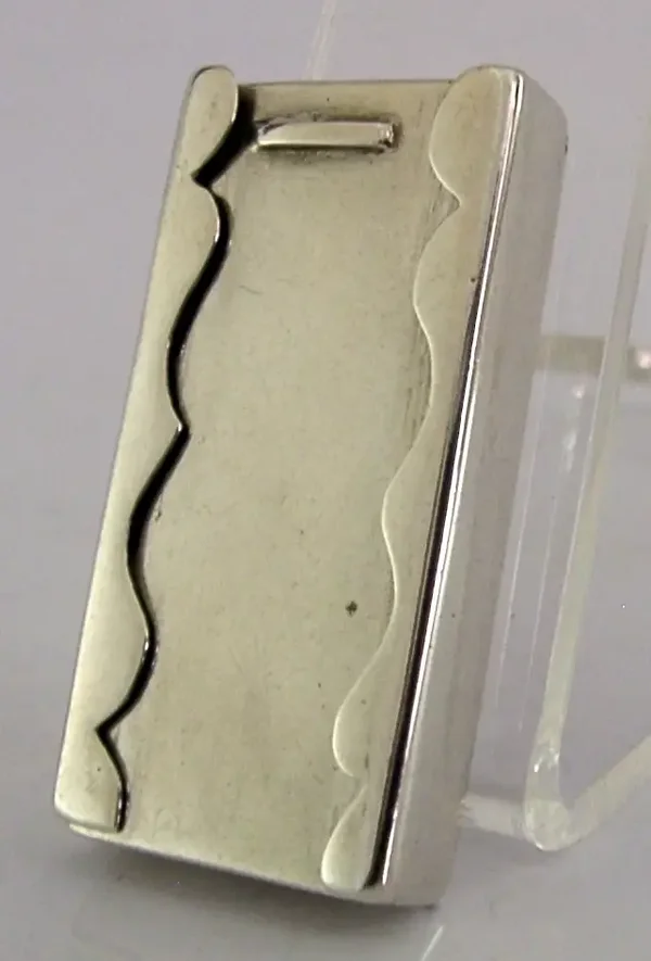 UNUSUAL VICTORIAN STERLING SILVER SLIDING BOX 1898