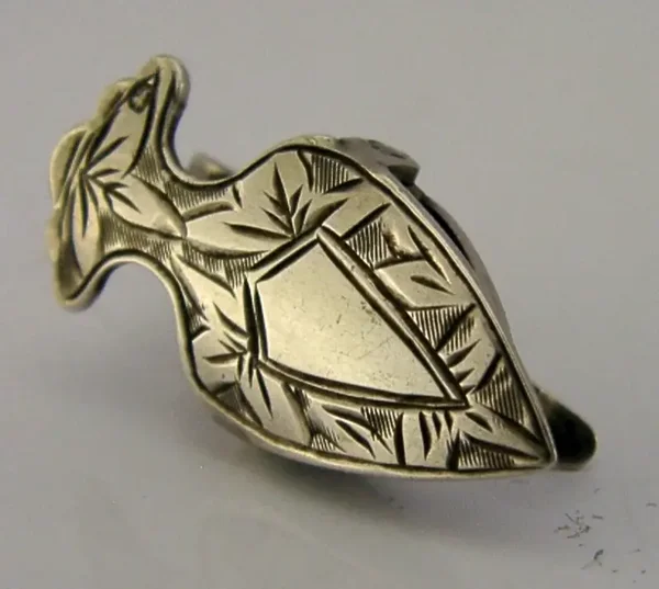 QUALITY ENGLISH SOLID STERLING SILVER NAPKIN CLIP HOLDER 1912 ANTIQUE