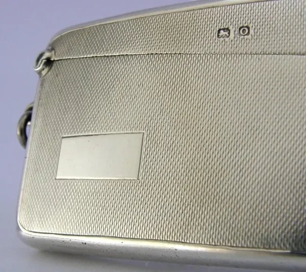 UNUSUAL STERLING SILVER CARD & STAMP CASE 1913 ANTIQUE 69g ART DECO