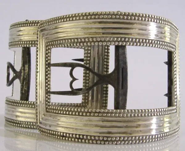 RARE ANTIQUE GEORGIAN SOLID STERLING SILVER SHOE BUCKLES c1760 ANTIQUE 104g