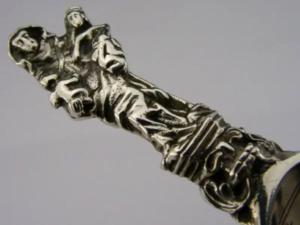 DAVID ANDERSEN NORWEGIAN ANTIQUE SILVER 830S BAPTISM SPOON 44g NORWAY c1900