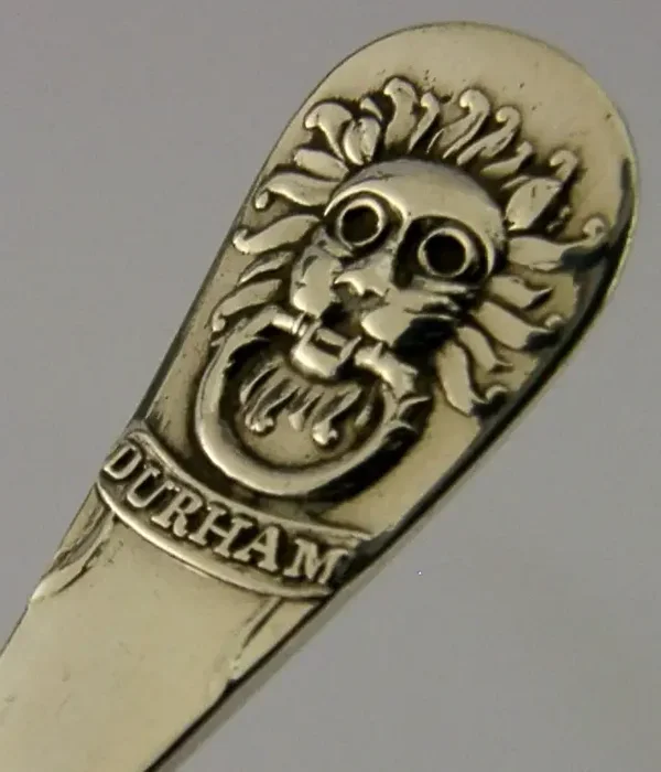 RARE STERLING SILVER DURHAM CATHEDRAL SANCTUARY CADDY SPOON 1911 ANTIQUE
