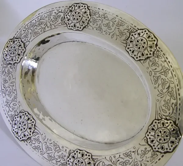 ARTS & CRAFTS LIBERTY &Co ENGLISH STERLING SILVER BOWL DISH 1919 ANTIQUE 118g