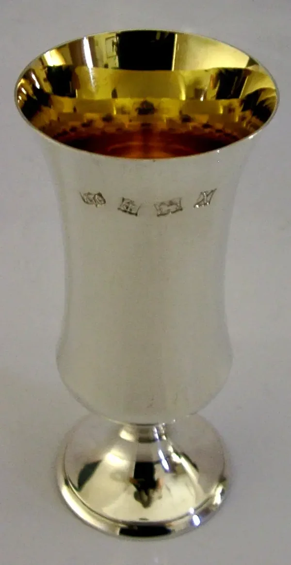 102g MID CENTURY MODERN STERLING SILVER GOBLET CHALICE CUP 1972 BARWARE