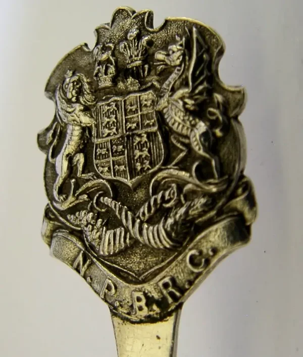 ANTIQUE NATIONAL & PROVINCAL BANK STERLING SILVER SHOOTING RIFLE CLUB SPOON 1912