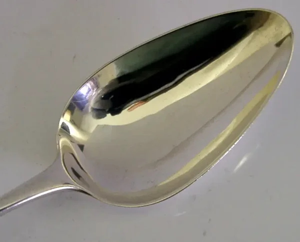 ENGLISH STERLING SILVER BASTING SPOON 1802 GEORGIAN ANTIQUE 70g 11.5inch