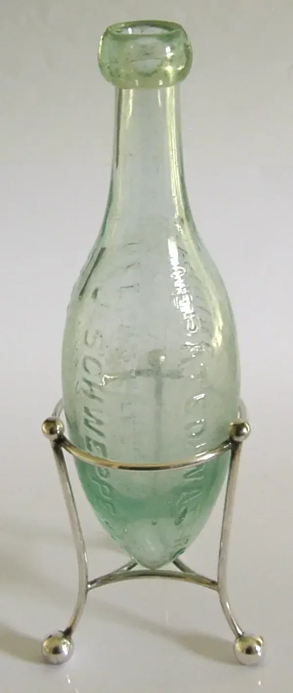 SILVER PLATED ENGLISH HAMILTON BOTTLE STAND c1900 ANTIQUE BARWARE VICTORIAN