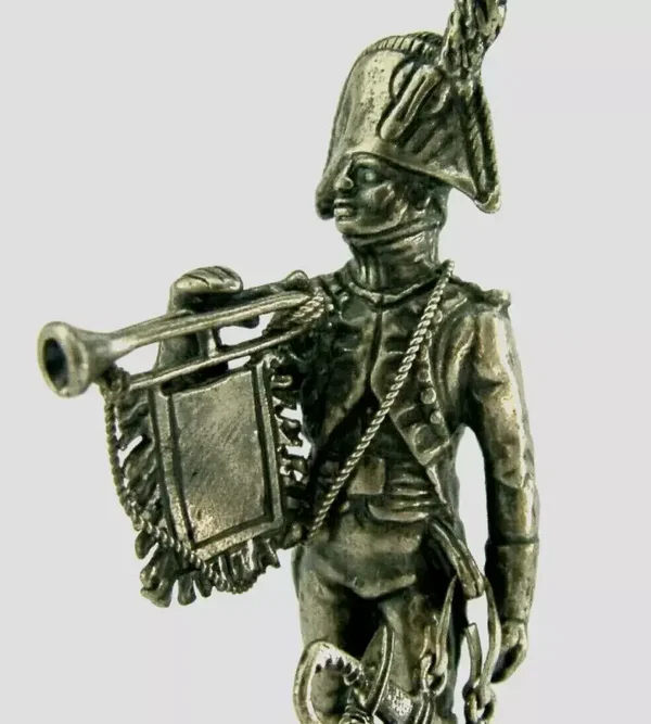 QUALITY STERLING SILVER NAPOLEONIC SOLDIER FIGURE 1975 MILITARY BUGLER 46g