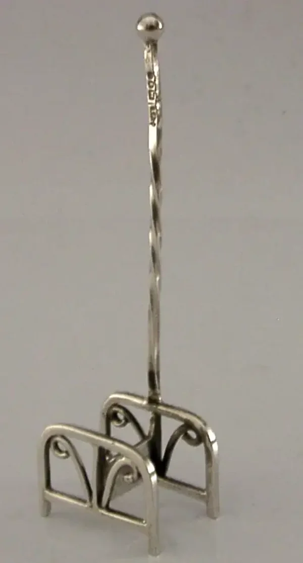 STERLING SILVER MINIATURE DOLLS HOUSE BOOT SCRAPER LONDON 1995