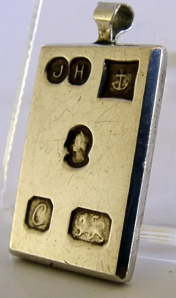 JAMES HARRISON SOLID STERLING SILVER INGOT PENDANT 1977 JEWELLERY 12g