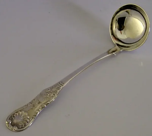 RARE SCOTTISH ANTIQUE STERLING SILVER DODD CRESTED LADLE 1831 WILLIAM IV