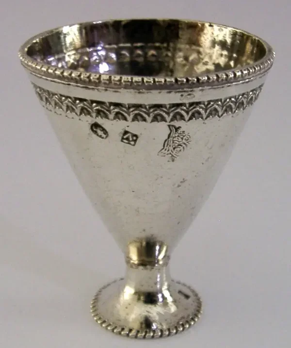 44g TURKISH OTTOMAN SOLID SILVER ZARF CUP c1900 ANTIQUE