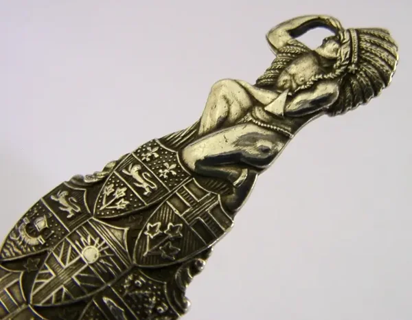 HEAVY 20g CANADIAN STERLING SILVER PORT ARTHUR NATIVE CANADIAN INDIAN SPOON 1910