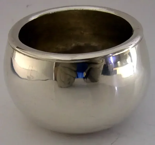 STYLISH SOLID STERLING SILVER BOWL DISH 1995 MODERNIST 86g PGLM HAND MADE