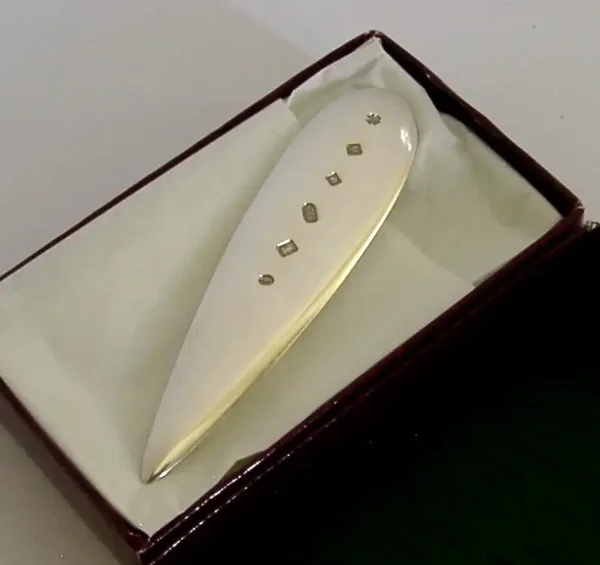 ASPREY ENGLISH SOLID STERLING SILVER LETTER OPENER 2000 BOXED