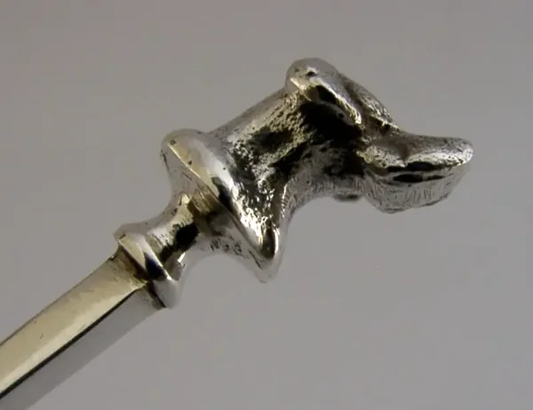 PENDAL FOREST CRAVEN HUNT STERLING SILVER FOX HARE HUNTING SPOON 1956