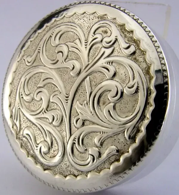 NICE QUALITY ENGLISH STERLING SILVER TRINKLET BOX 1999 DESK ITEM 24g