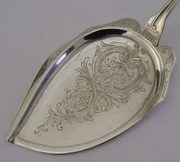 STUNNING GERMAN 800 SOLID SILVER WEDDING CAKE SERVER SLICE c1900 HEAVY 98g