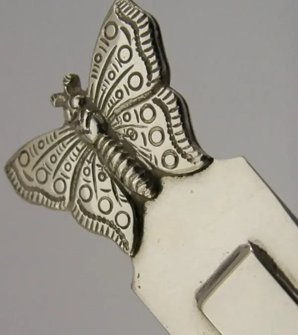 ENGLISH 1994 BUTTERFLY STERLING SILVER BOOKMARK PAGE MARKER MINT ANIMAL