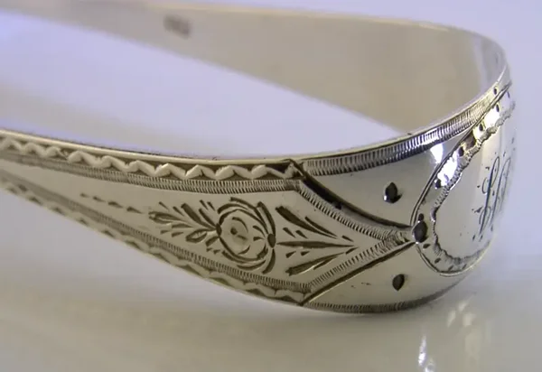 SUPERB 1888 STERLING SILVER VICTORIAN SUGAR TONGS 33g ANTIQUE