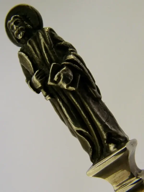 ENGLISH STERLING SILVER SAINT BARTHOLOMEW APOSTLE SPOON 1977 RELIGIOUS 32g