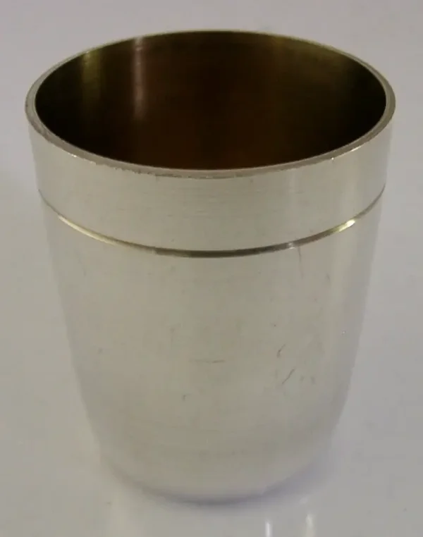 STYLISH GERMAN STERLING SILVER WHISKY TOT SCHNAPPS CUP c1950 BARWARE 38