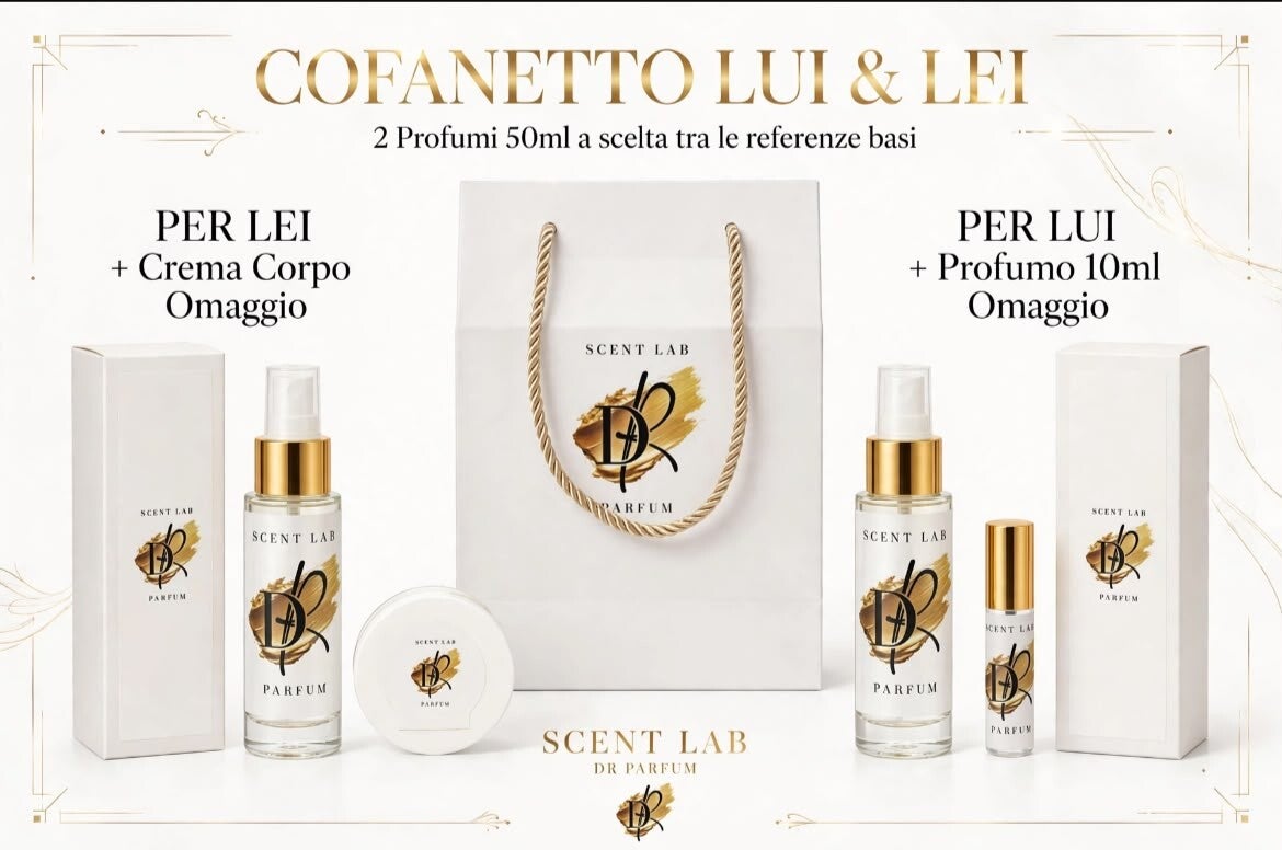 Cofanetto Scent lab DR Lui&Lei 50ml+50ml+2 omaggi